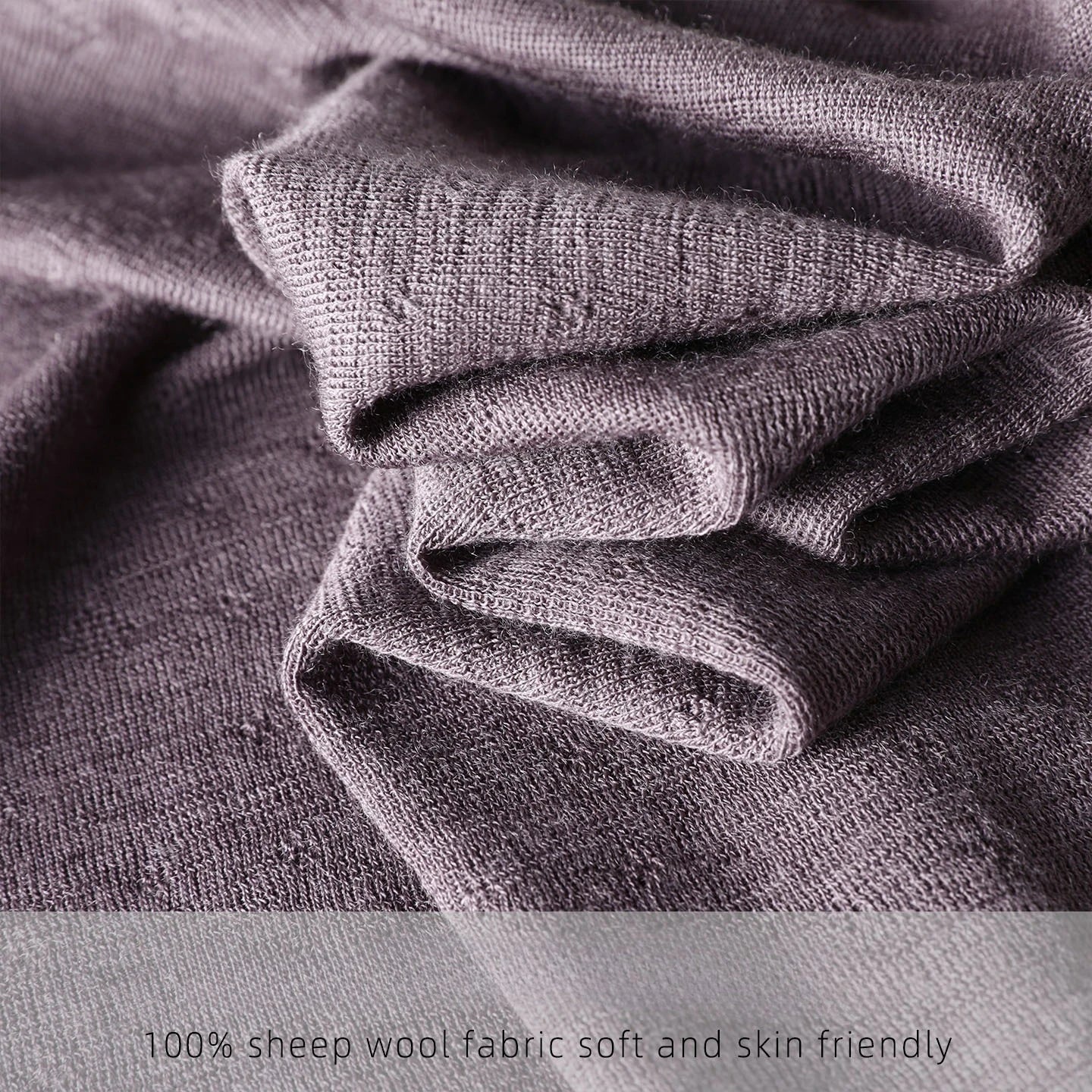 Men's 100% Merino Wool Base Layer Set Lightweight Thermal Underwear Long John Top and Bottom Comfortable Openwork Jacquard