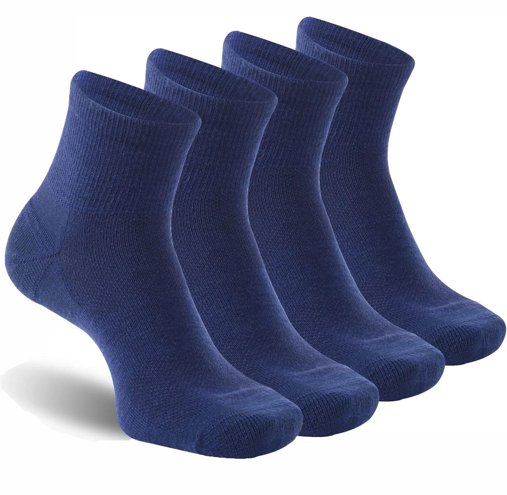 90% Merino Wool Socks for Men Women Soft Merino Wool Thin Ankle Socks for Athletic Running Hiking Cycling 4 Pairs