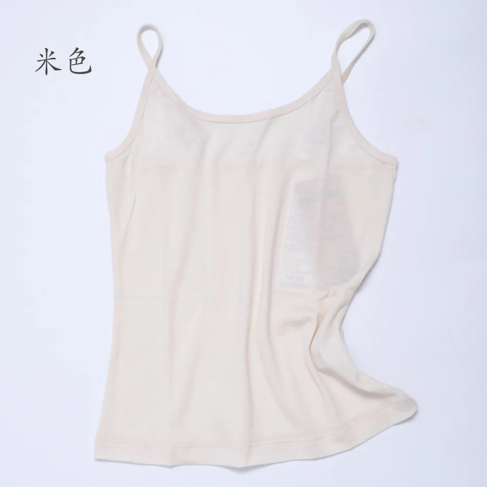 Women Merino Wool Camisole Tank 87% Merino Tank Top 150G Lightweight Sports Yoga Top Sleeveless Wicking Breathable Anti-Odor