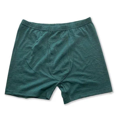 Men Merino Wool Long Drop Boxer Brief 100% Merino Wool Men Underwear Base Layer 240G Men Sports Underpants Fitness Breathable