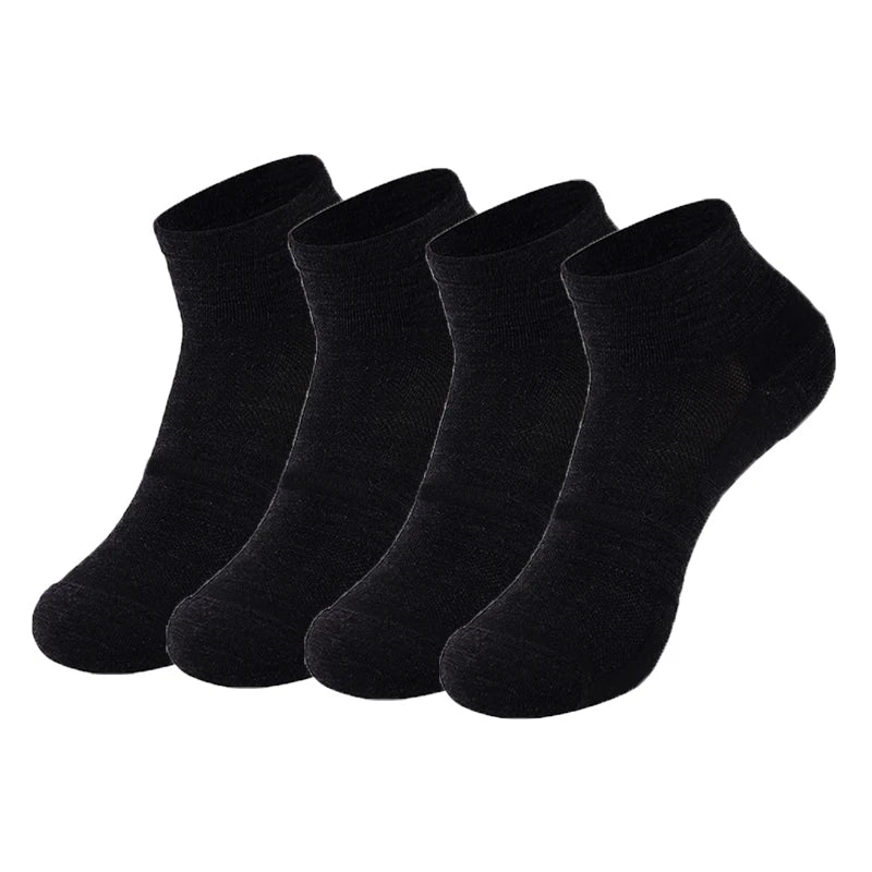 65% Merino Wool Ankle Socks Men Women Merino Wool Athletic Ultra-Light Thin Running Tennis Golf Socks Moisture Wicking