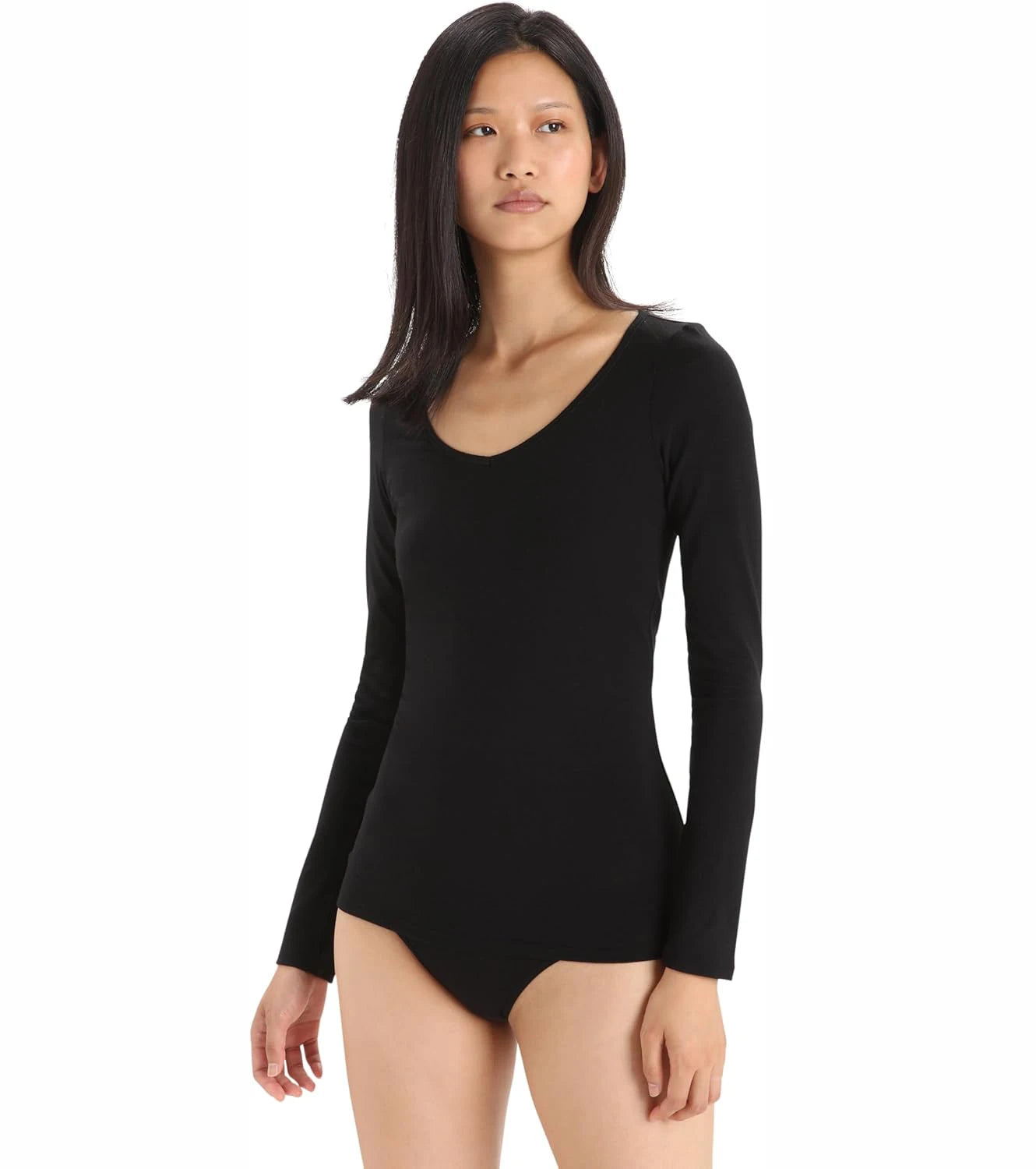 100% Superfine Merino Wool Base Layer Women Merino Wool Long Sleeve V Neck Shirt Thermal Underwear Wicking Breathable No-itch