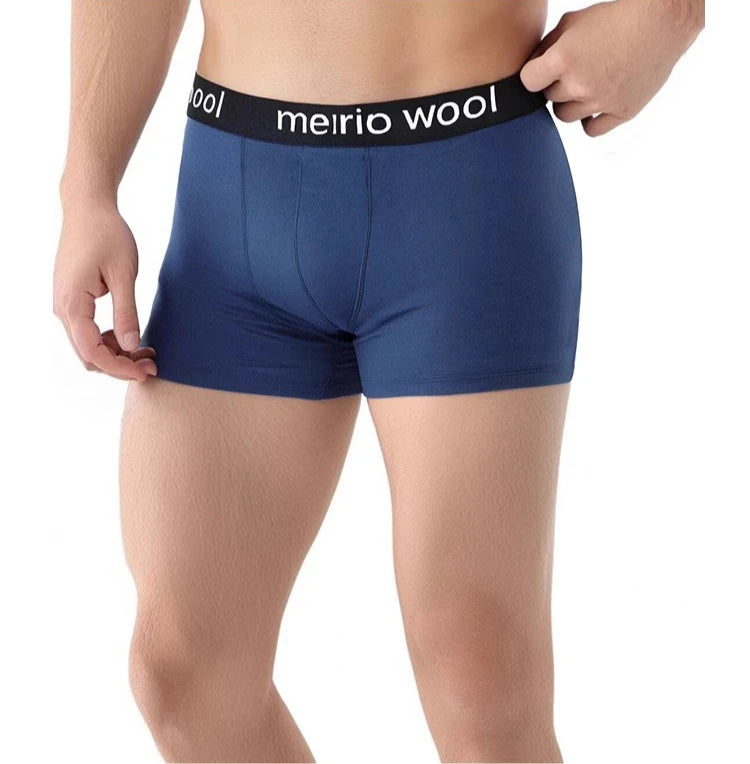 Men's Merino Wool Underwear Boxers Men Merino Wool Blend Boxer Briefs Breathable Comfortable Pouch Moisture Wicking