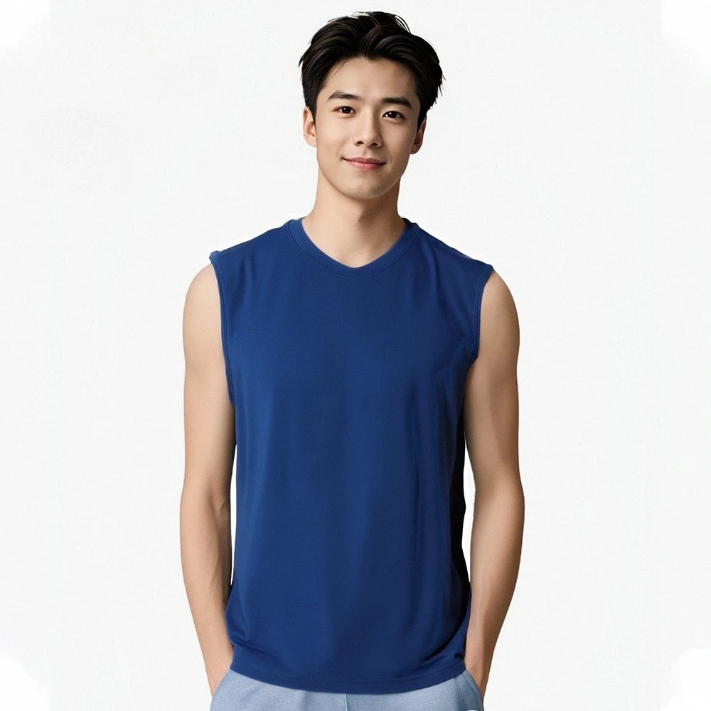 Merino Wool Tank Top Men Active Merino Wool Undershirt Moisture Wicking Breathable Anti-Odor Lightweight Base Layer Tops