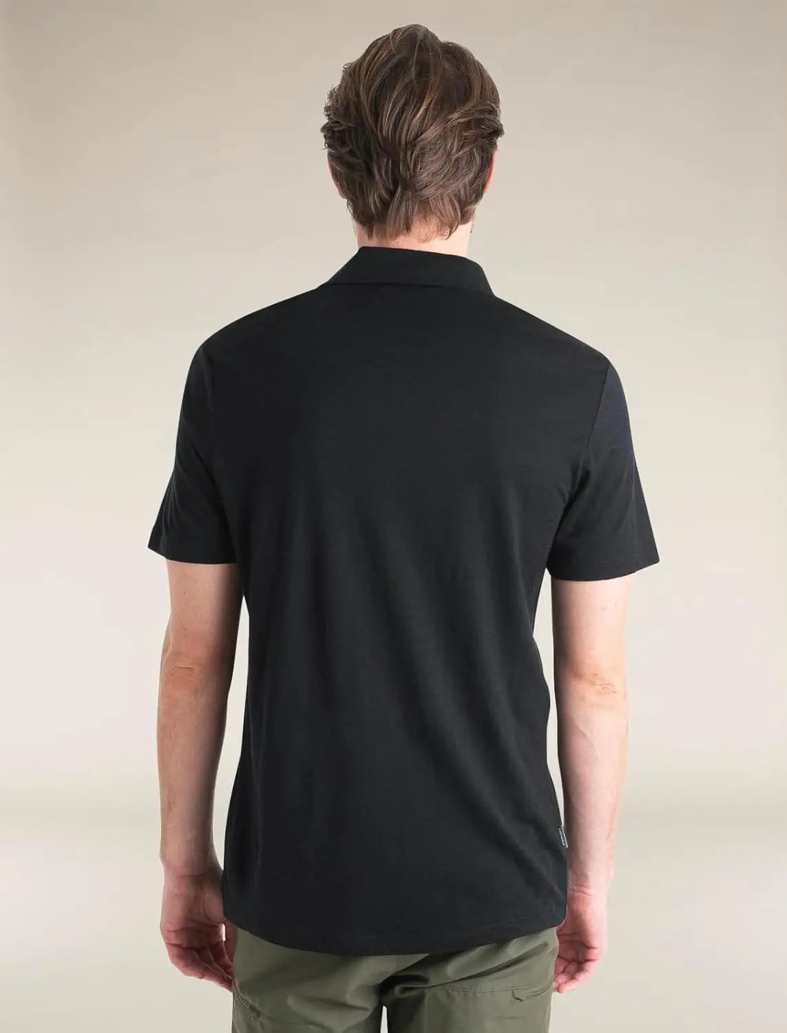 Men's 100% Merino Wool Polo Shirts Short Sleeve Men Merino Wool T Shirt Breathable Moisture Wicking Odor Resistant