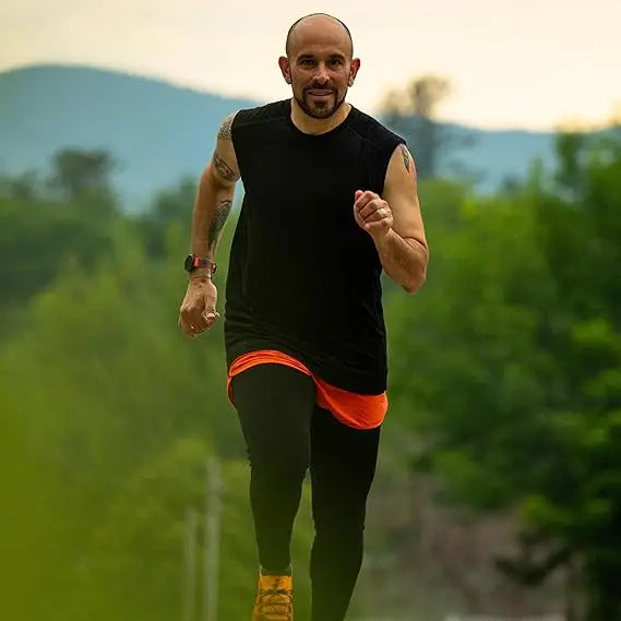 100% Merino Wool Tank Top Men Active Merino Wool Sleeveless Shirt Moisture Wicking Breathable Anti-Odor Lightweight Gym Running