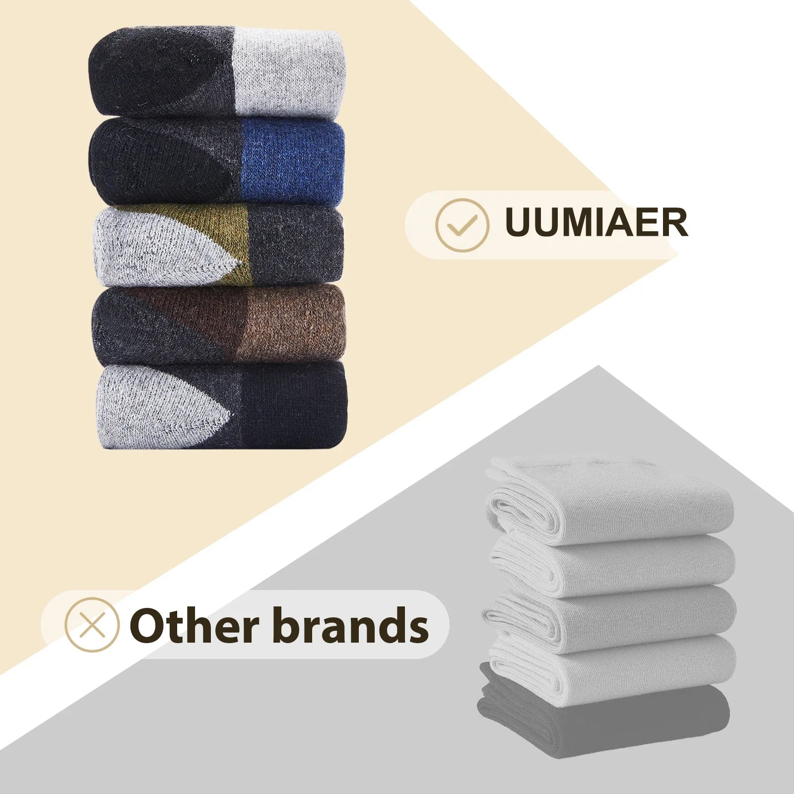 Winter Merino Wool Hiking Socks Men Thick Thermal Socks Warm Outdoor Sports Ski Boot Socks Breathable