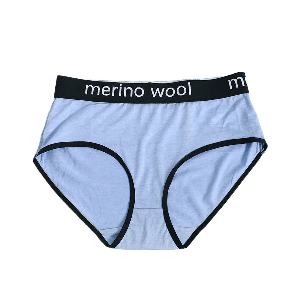 100% Merino Wool Bikini Briefs Womens 150G Merino Wool Underwear Ultralight Sports Panties Soft Wicking Breathable Anti-Odor