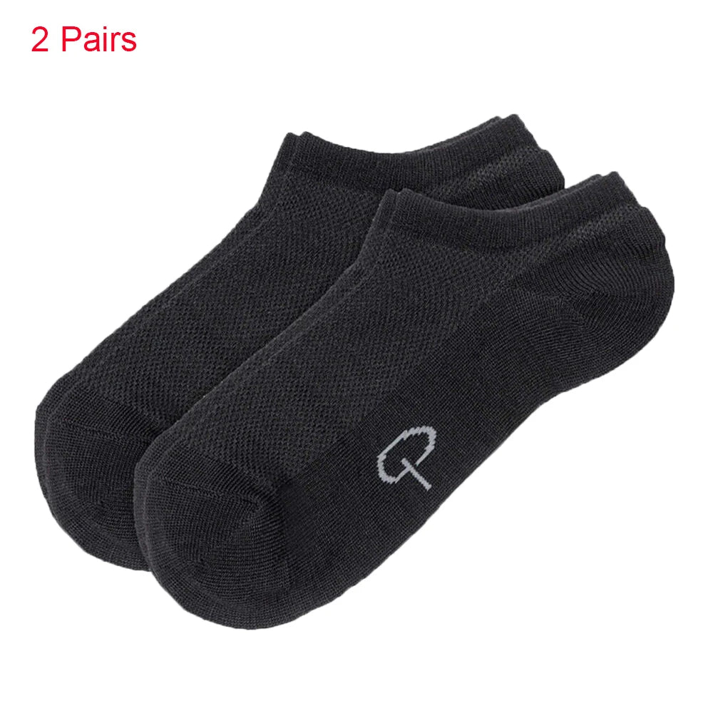 Merino Wool Ankle Socks Men Women Athletic Thin Running Socks 60% Merino Wool No Show Socks Hiking Lightweight Mesh Sports Socks