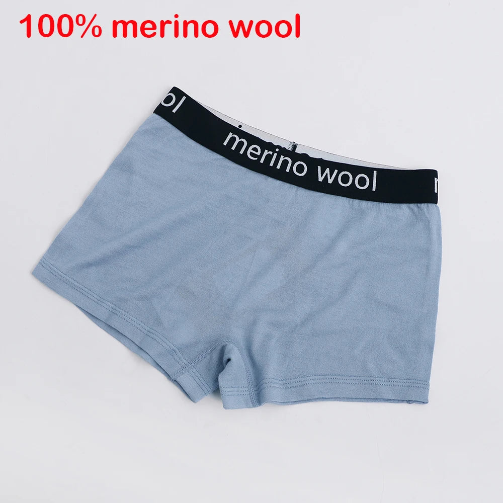 100% Merino Wool Boxer Briefs for Women Wool Underwear Boy Shorts Everyday Weight Breathable Anti-Odor Yoga Fitness Sweatpants