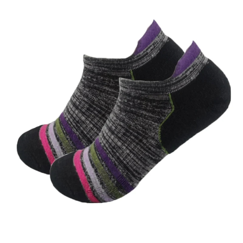 Women's Merino Wool Hiking Socks 50% Merino Wool Low-Cut Cushion Athletic Socks Moisture Wicking Thermal Outdoor Running Socks