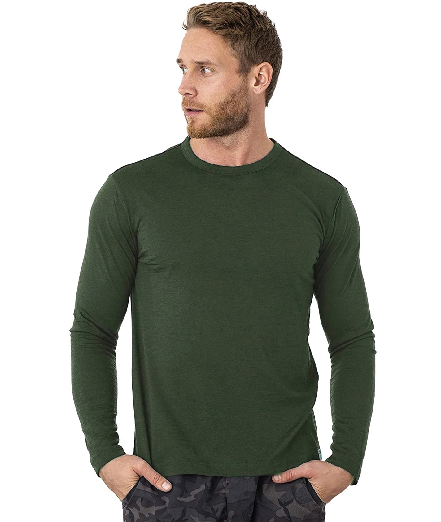 100% Merino Wool Thermal Underwear Men Merino Wool Base Layer Shirt 240G Winter Warm Wicking Breathable Anti-Odor USA Size