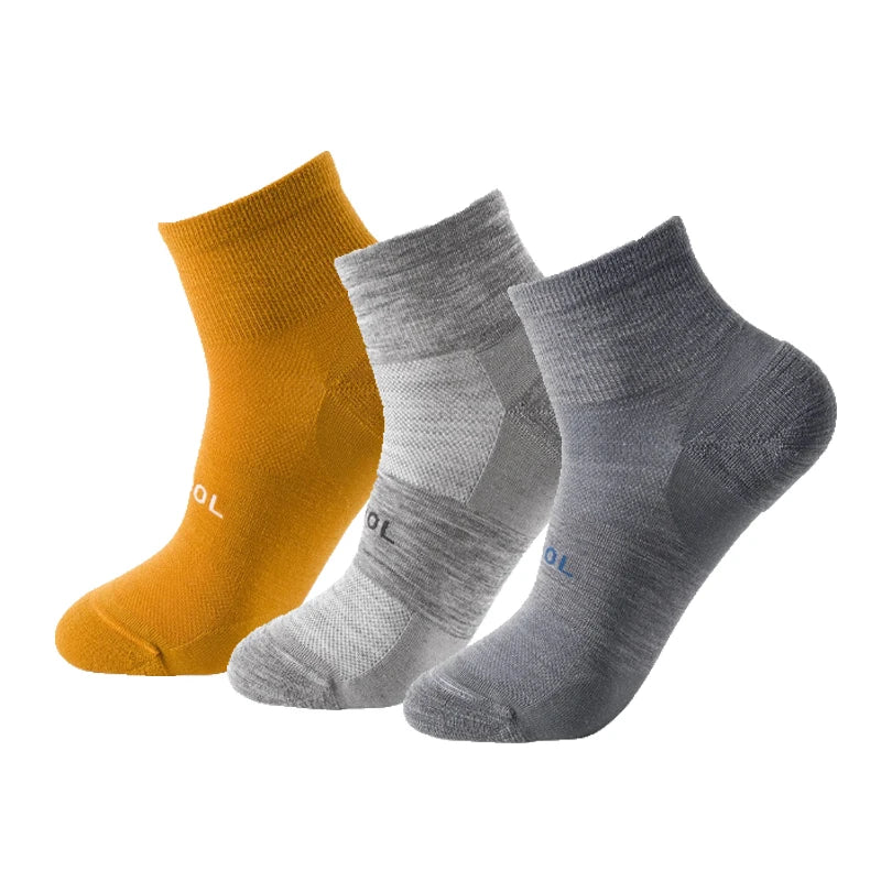 75% Merino Wool Socks for Men Women Merino Wool Blend Thin Running Socks Anti-blister Cushion Hiking Socks Cycling Tennis Socks