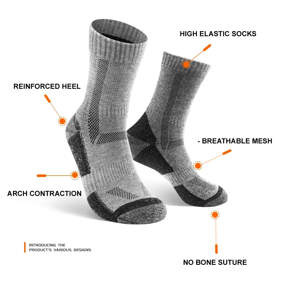 Men Women Merino Wool Socks Hiking Merino Wool Outdoor Sports Super Thick Hiking Socks Thermal Socks for Cold Weather