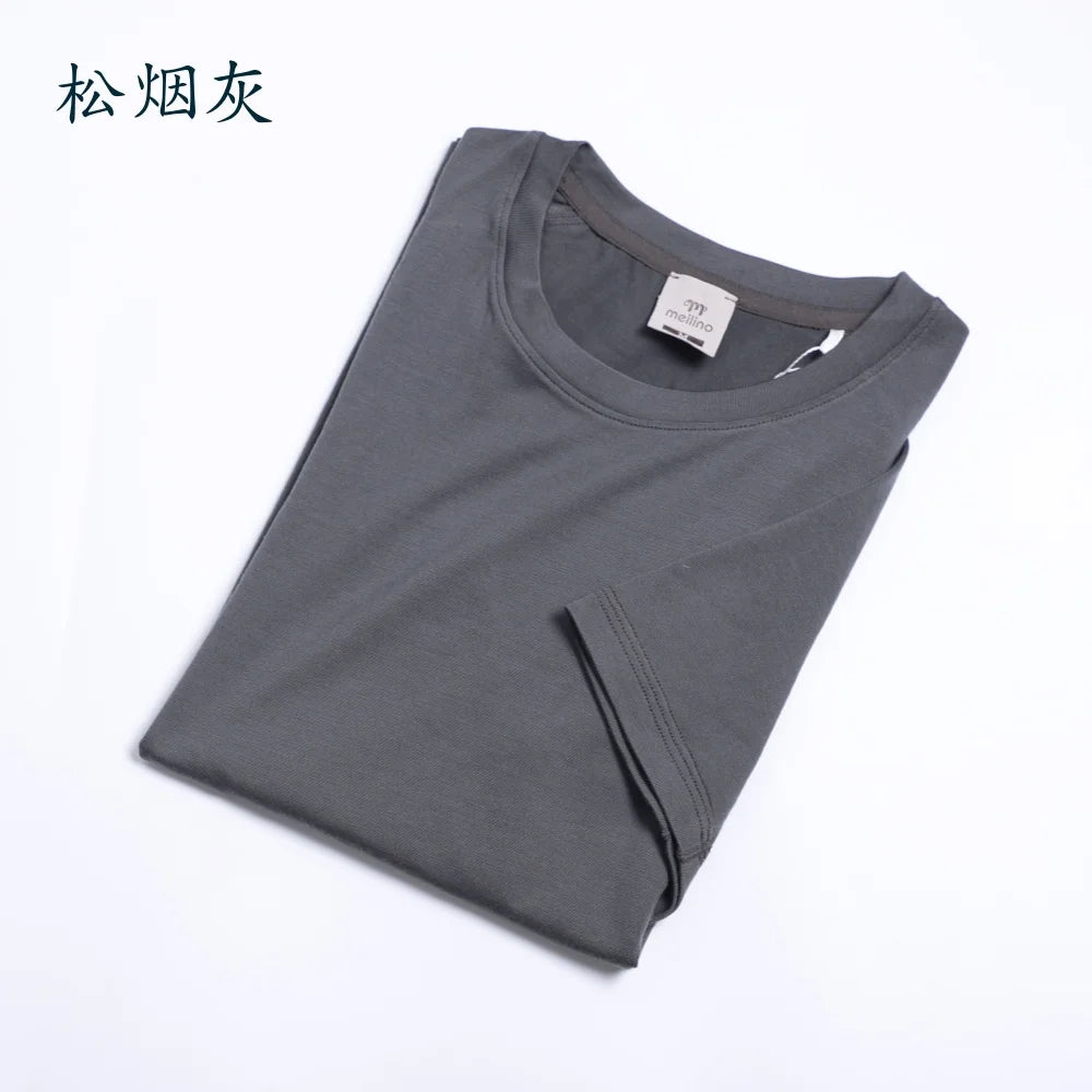 100% Merino Wool T Shirt Womens Merino Short Sleeve Slim Fit Base Layer Tee Hiking Yoga Running Breathable Wicking Quick Drying