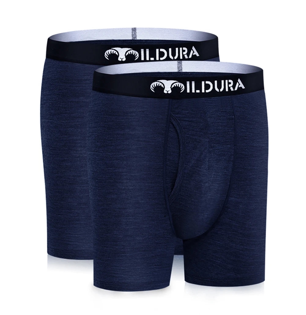 Men's Merino Wool Underwear 100% Merino Wool Boxer Briefs for Men Merino Boxer Brief Underpants Moisture Breathable Asian Size