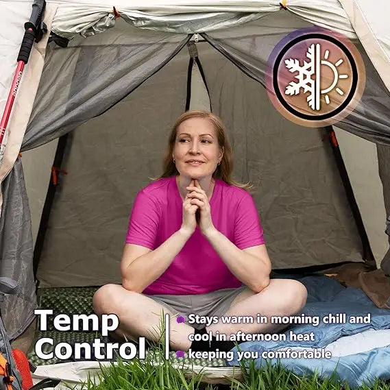 Women's 100% Merino Wool T Shirt 17.5 Micro Merino Wool Base Layer Women Short Sleeve Tee Hiking Yoga Running Breathable