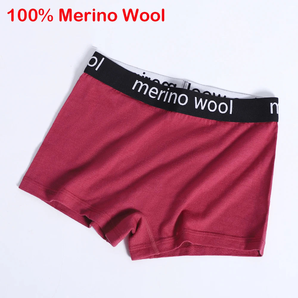Women's 100% Merino Wool Boxershorts Wool Underwear Boy Shorts Everyday Weight Breathable Anti-Odor Yoga Fitness Sweatpants