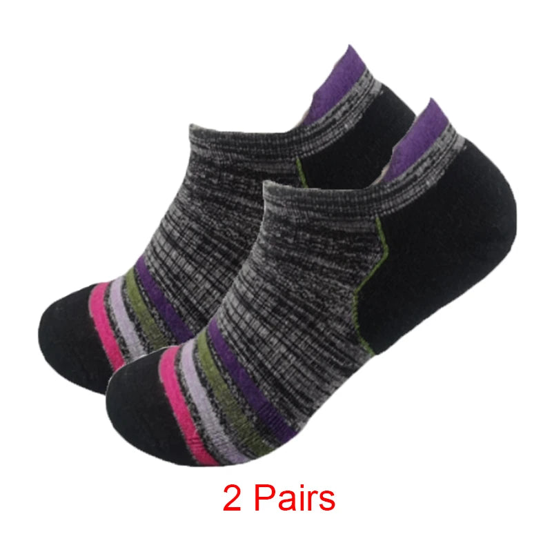 Women's Merino Wool Hiking Socks 50% Merino Wool Low-Cut Cushion Athletic Socks Moisture Wicking Thermal Outdoor Running Socks