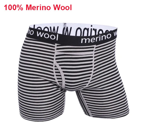 1/3 Pcs 100% Merino Wool Underwear Boxer Briefs Mens Merino Wool Man Boxers Soft Comfy Breathable Moisture Wicking USA Size