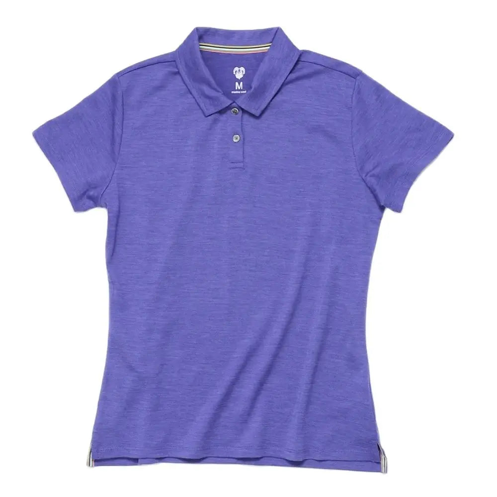 100% Merino Wool Polo T Shirt Womens Merino Wool Short Sleeve Shirt for Women Lightweight Base Layer Anti-Odor Breathable 180G
