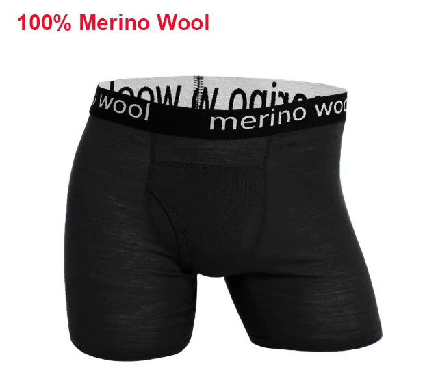 1/3 Pcs 100% Merino Wool Underwear Boxer Briefs Mens Merino Wool Man Boxers Soft Comfy Breathable Moisture Wicking USA Size