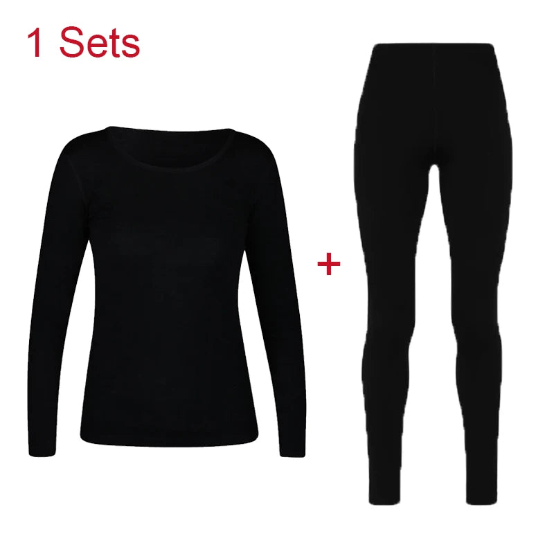 100% Merino Wool Base Layer Sets Womens 180G Lightweight Merino Wool Thermal Underwear Set Long John Shirt Bottom Pants for Ski