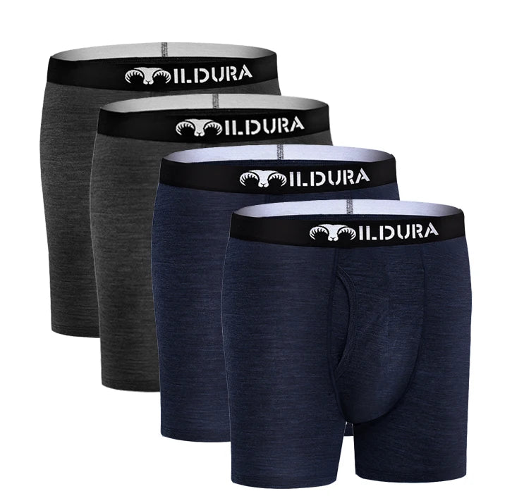 100% Merino Wool Underwear Boxer Briefs Men Merino Boxershorts Men Base Layer Underpants Soft Moisture Breathable Asian Size