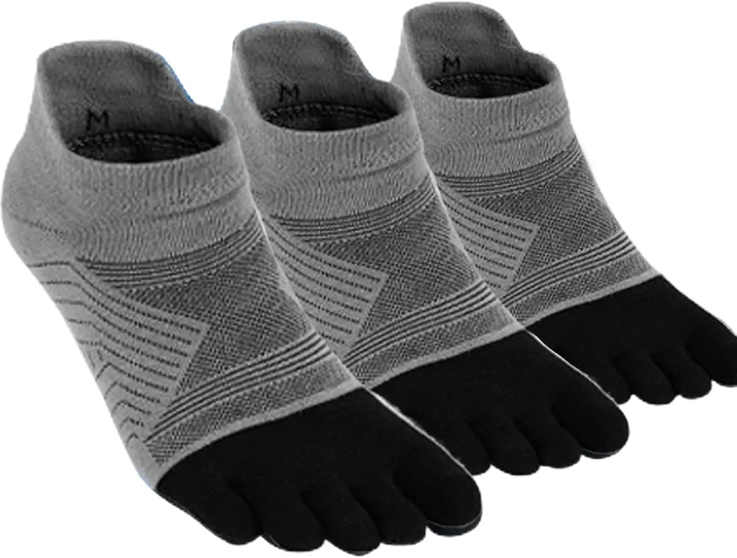 3 Pairs Merino Wool Five Toe Socks for Mens Womens Moisture Wicking Athletic Running Finger Socks Ankle Height