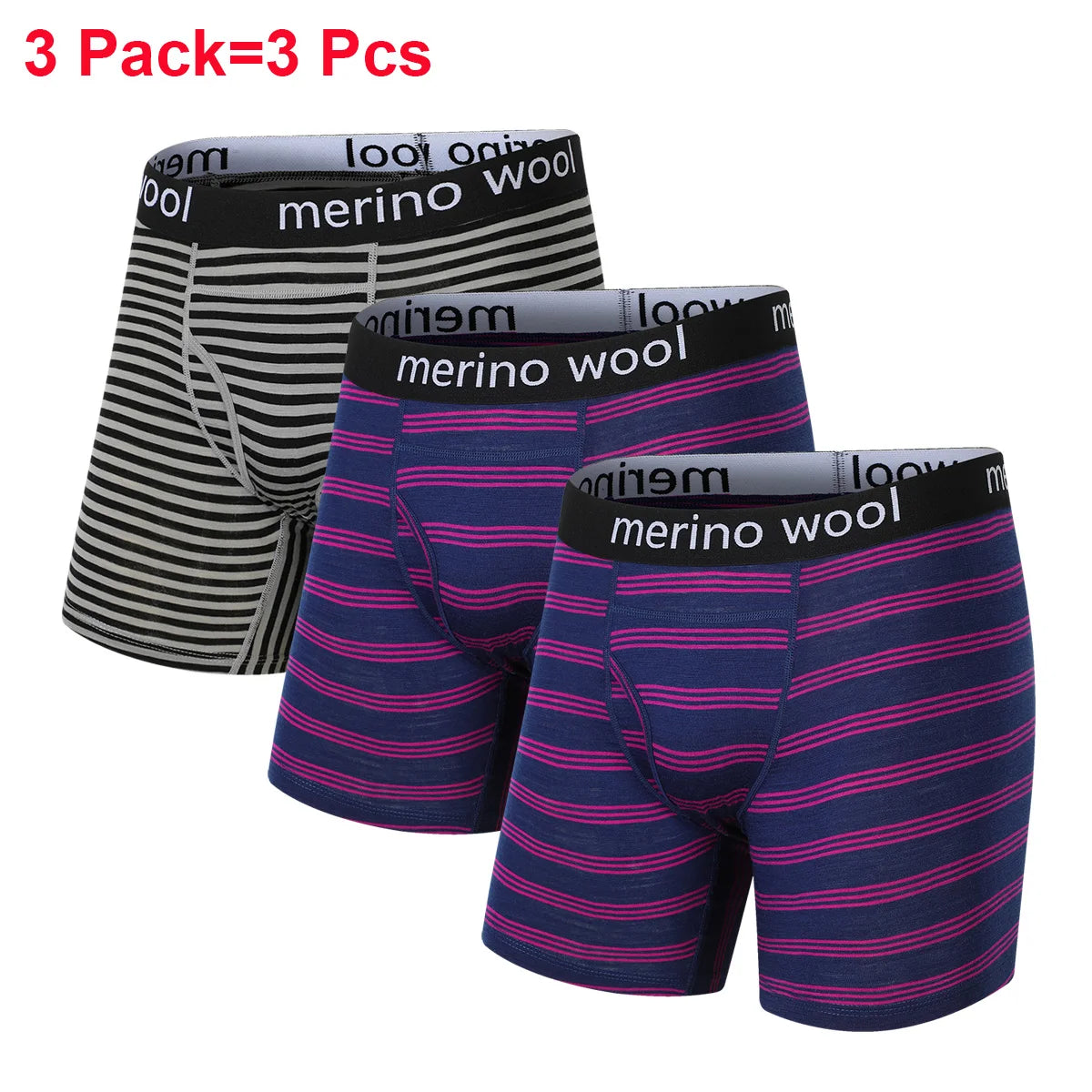 Mens Boxer Briefs Merino Wool Underwear 100% Merino Wool Base Layer for Men Merino Boxer Soft Comfy Breathable Moisture Wicking