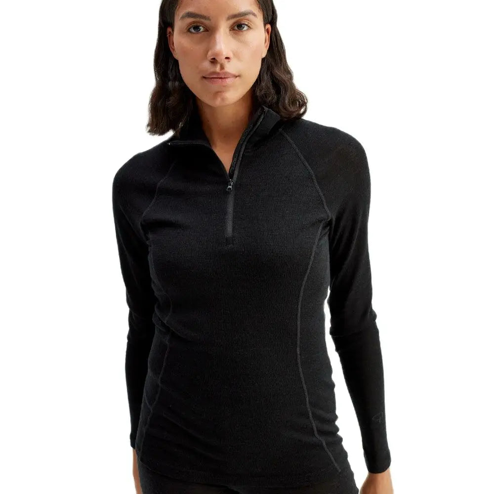 Merino Wool Base Layer Top Womens Lightweight Half Zip Baselayer Merino Wool Long Sleeve Thermal Underwear Shirt Breathable