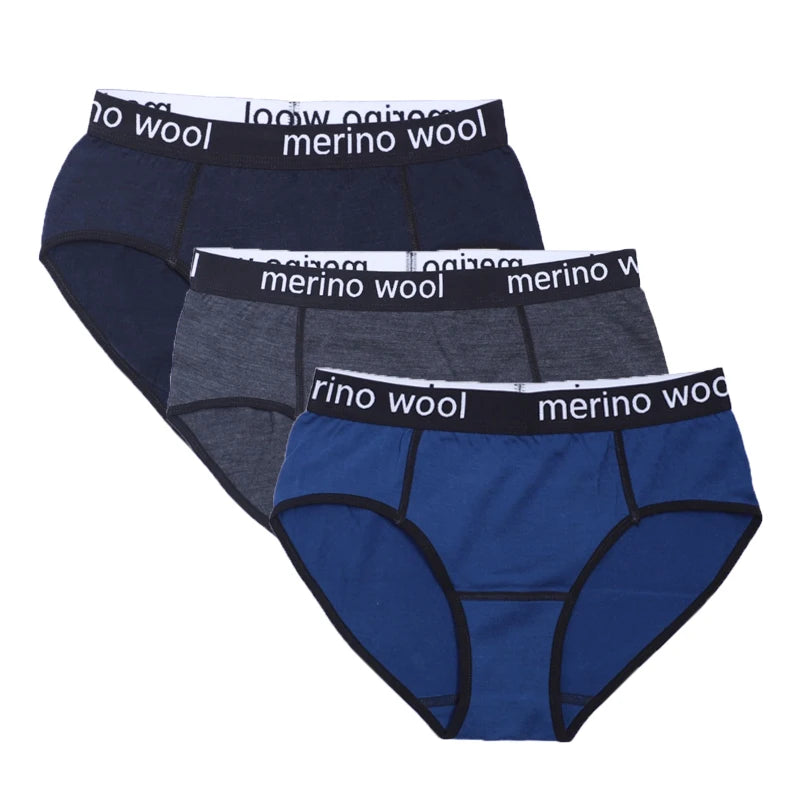 Women's Merino Wool Underwear Bikini Brief 100% Merino Wool Ultralight 180G Sports Panties Soft Wicking Breathable Anti-Odor