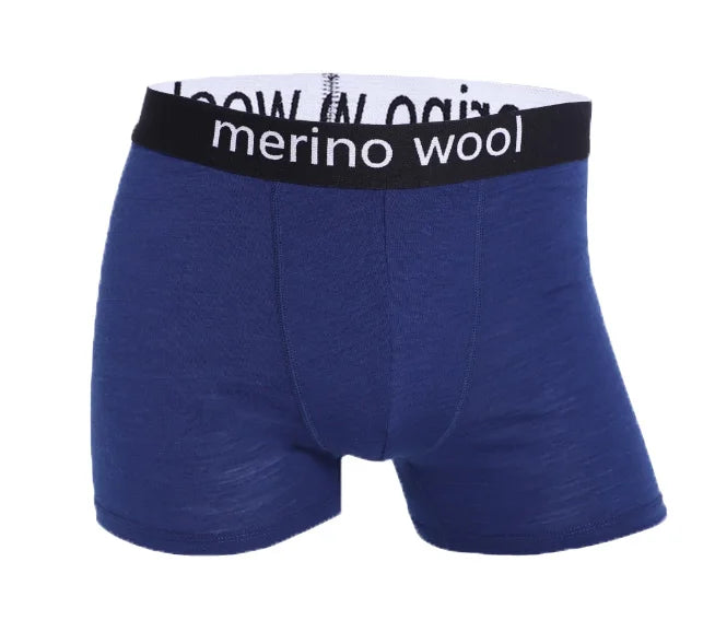 100% Merino Wool Boxer Briefs Men Merino Wool Underwear Boxer Shorts Everyday Soft Breathable Anti-Odor Sports Fitness Boxers