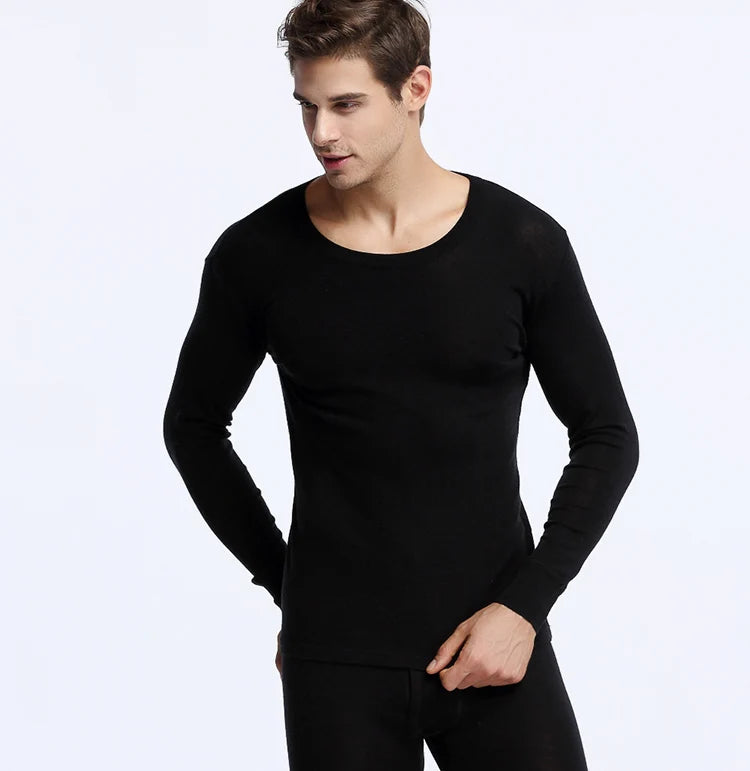 100% Merino Wool Winter Thermal Underwear Set Breathable 230G Midweight Base Layer Tops Pants Set Thermal Underwear Man