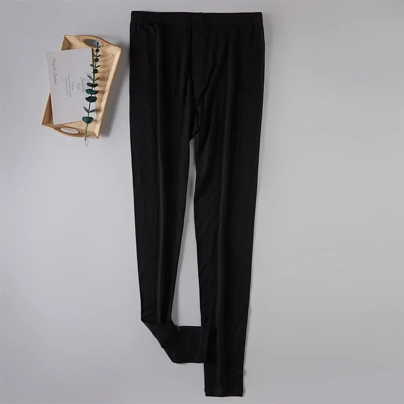 Men's 100% Merino Wool Base Layer Pants 150G Lightweight Base Layer Bottoms Merino Wool Thermal Underwear Pants Soft Breathable