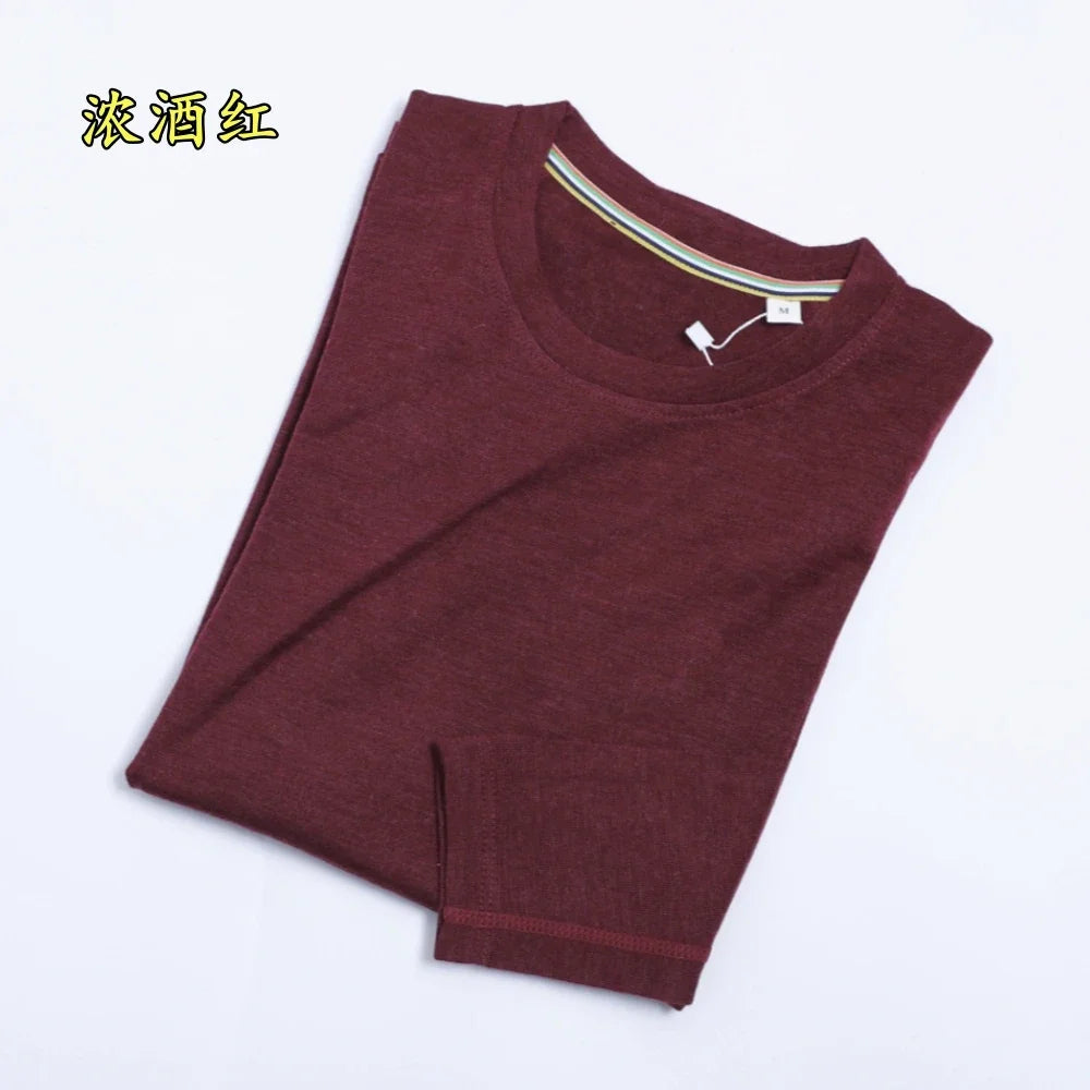 Women's 100% Merino Wool Base Layer Tops Merino Wool Thermal Underwear Long Sleeve Shirt Hiking Wicking Anti-Odor 170G/190G