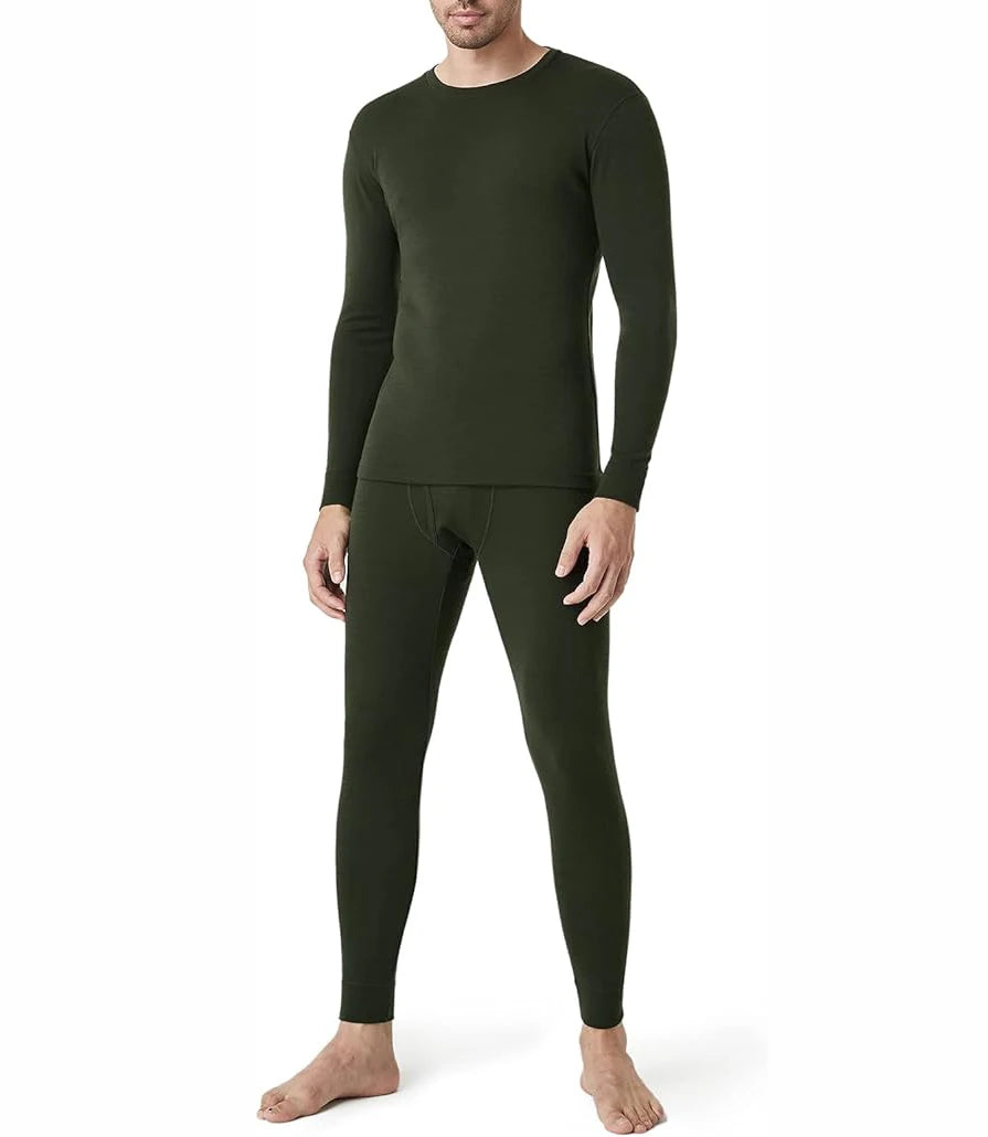 100% Merino Wool Base Layer Set Men 150G Winter Merino Wool Thermal Underwear Sets Lightweight Long Sleeve Top Bottom Pants