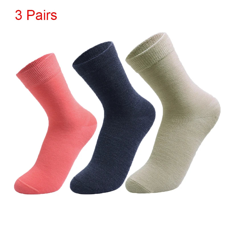 3 Pairs Merino Wool Socks Men Women Lightweight Thin Hiking Socks Everyday Business Socks Wicking Breathable Anti-Odor Running