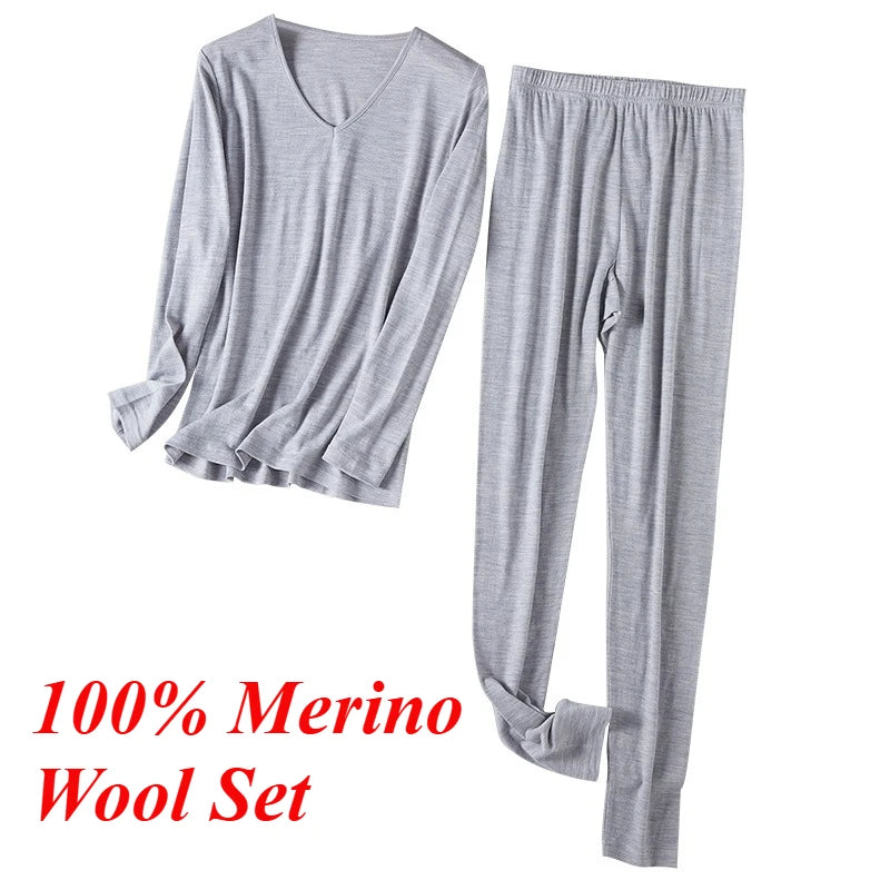 Women's 100% Merino Wool Base Layer Set 150g Lightweight Thermal Underwear Set for Womens Merino Wool Top and Bottom Sets