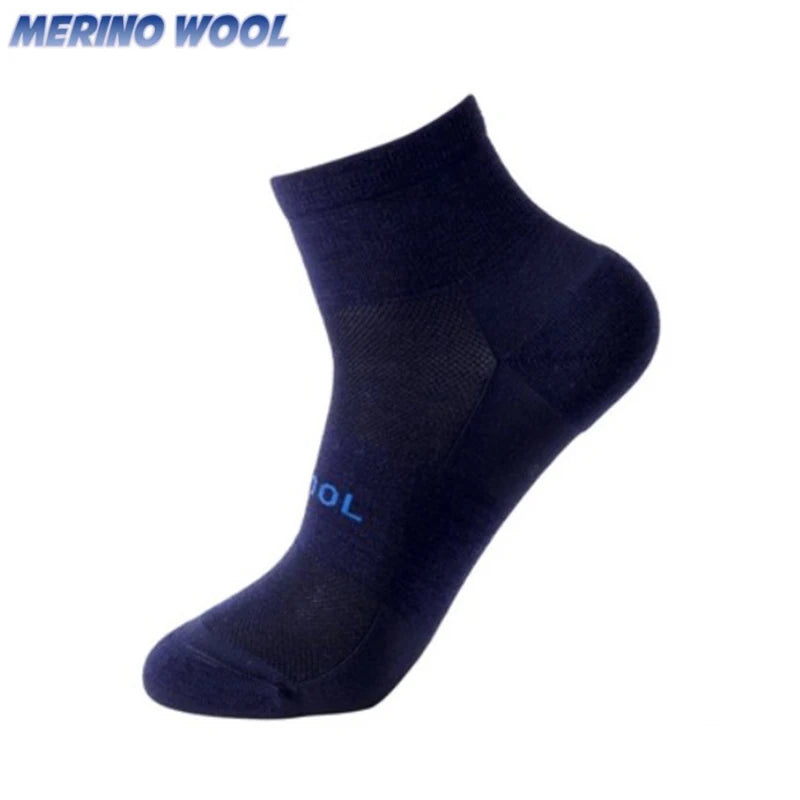 75% Merino Wool Socks for Men Women Merino Wool Blend Thin Running Socks Anti-blister Cushion Hiking Socks Cycling Tennis Socks