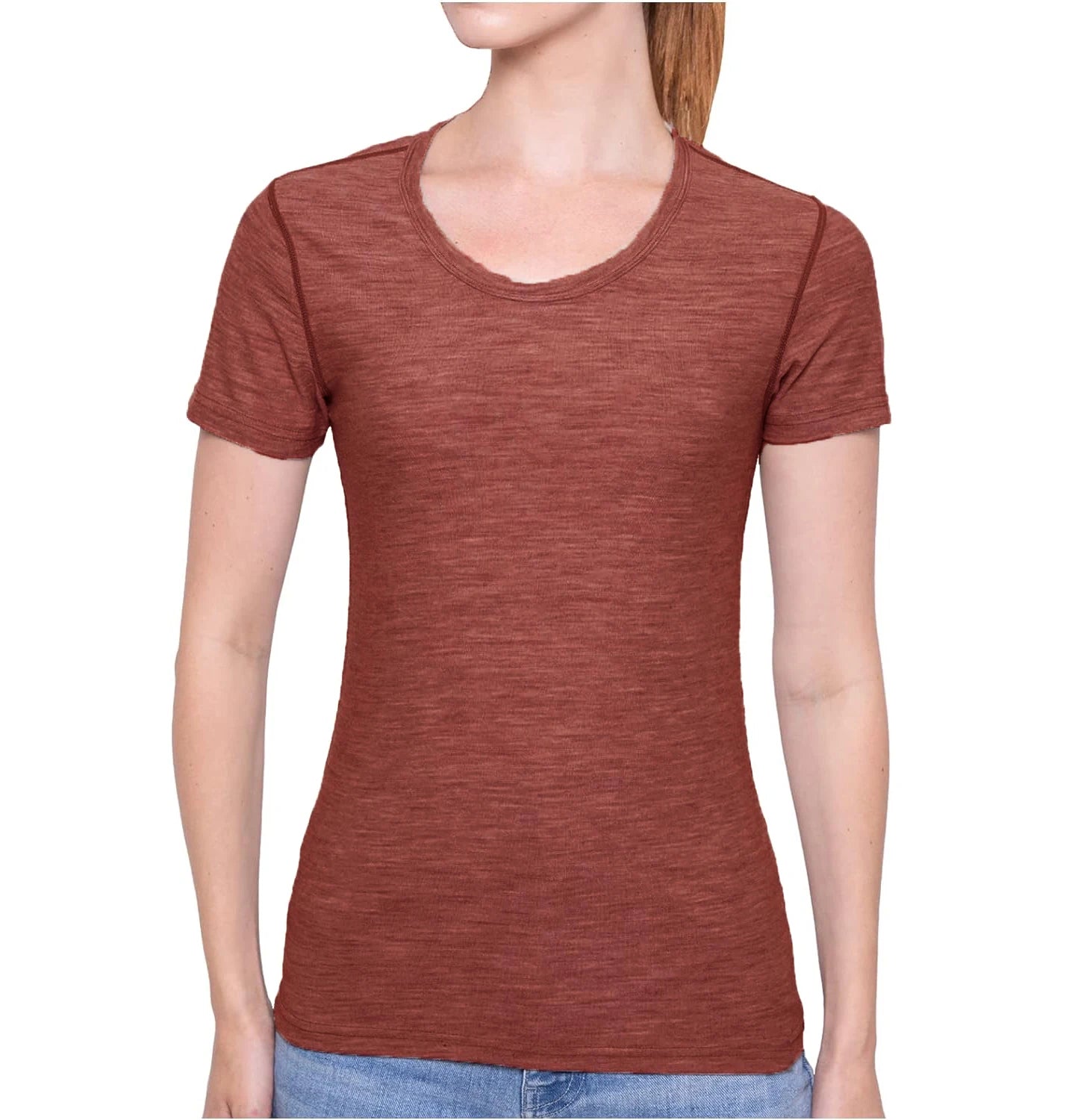 100% Merino Wool T Shirts for Women 180G Crew Neck Short Sleeve Top Base Layer Breathable Quick Dry Travel Hiking Running Tee