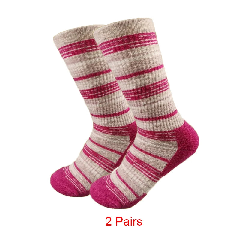 Women's Merino Wool Hiking Socks 50% Merino Wool Low-Cut Cushion Athletic Socks Moisture Wicking Thermal Outdoor Running Socks
