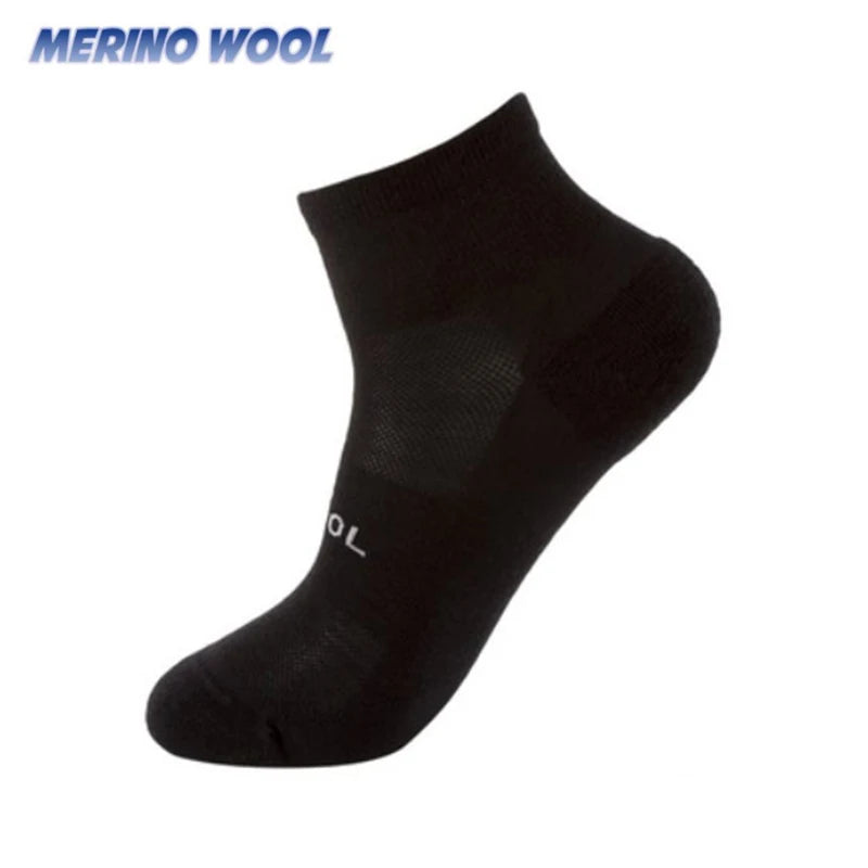 75% Merino Wool Socks for Men Women Merino Wool Blend Thin Running Socks Anti-blister Cushion Hiking Socks Cycling Tennis Socks