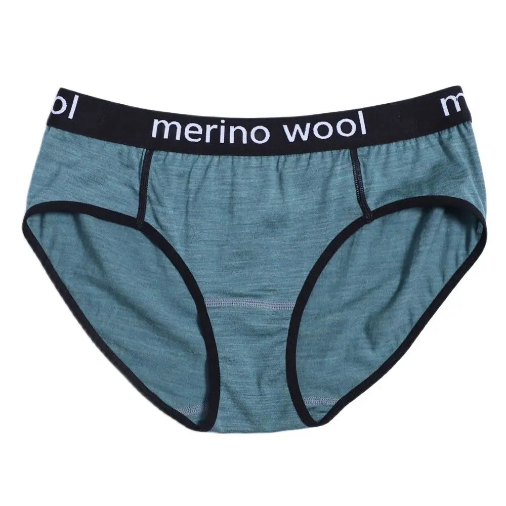 Women's Merino Wool Underwear Bikini Brief 100% Merino Wool Ultralight 180G Sports Panties Soft Wicking Breathable Anti-Odor