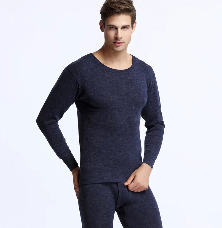 100% Merino Wool Winter Thermal Underwear Set Breathable 230G Midweight Base Layer Tops Pants Set Thermal Underwear Man