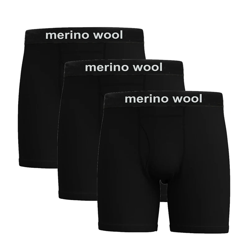 100% Merino Wool Mens Lightweight Boxer Brief Merino Wool Underwear Soft Moisture Wicking Breathable Sports Hiking Underpants