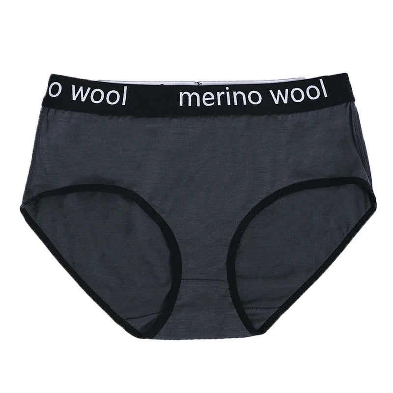 100% Merino Wool Bikini Briefs Womens 150G Merino Wool Underwear Ultralight Sports Panties Soft Wicking Breathable Anti-Odor