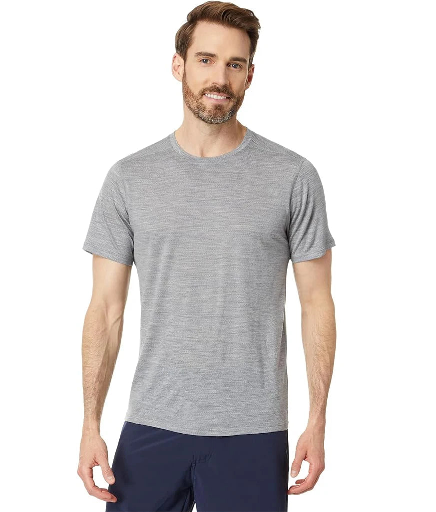 Merino Wool T Shirt Men 100% Merino Undershirt Middleweight Base Layer Shirts Wicking Breathable Quick Dry Anti-Odor No-itch