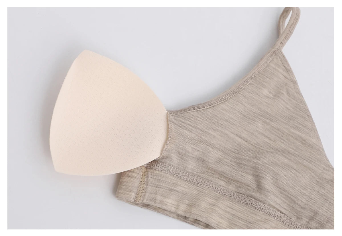 Women's Merino Wool Bras Merino Wool Tank Top Women Sports Bra Support Crop Top for Yoga Gym Workout Fitness Breathable