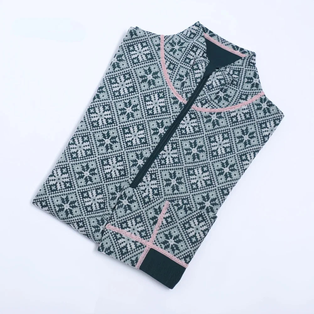 100% Merino Wool Womens Base Layer Shirt Top Merino Wool Half Zip Sweater 240G Midweight Fit LS Thermal Underwear Shirts Wicking